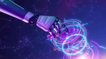 The work of artificial intelligence in the digital space. video