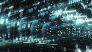 Animation simulating the movement of digital data. video