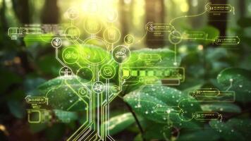 Environmental technology protecting forest ecosystem for a greener future video