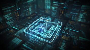 Artificial intelligence in virtual space, abstract animation. video