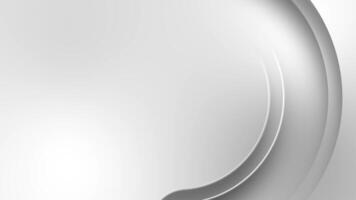 Looping white and grey circle animated abstract geometric monochrome background with empty place for logo or product promotion video