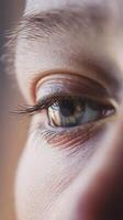 Closeup shot macro photo of the iris of a eye ideal for background or texture