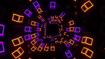 Purple and Orange Movement Through Strobe Squares Background VJ Loop in 4K video