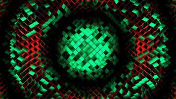Turquoise and Red Random Shapes Waves Background VJ Loop in 4K video