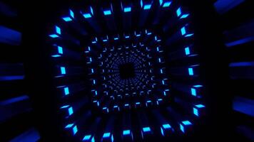 Red and Blue Neon Columns Tunnel Background VJ Loop in 4K video
