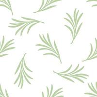 Seamless pattern with green rosemary branches, illustration with plants vector