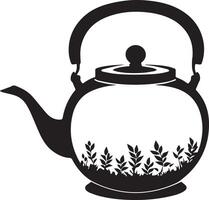 Kettle icon silhouette is a minimal-style art illustration vector