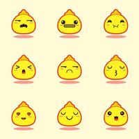 a set of emoticons with different expressions vector