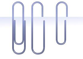 Paperclip on Paper. Stock illustration in semi-realistic style. vector