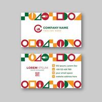 Abstract pattern food business card template vector