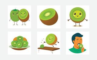 Exquisite Kiwi Illustration Collection for Creative Projects vector