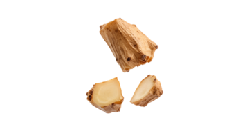 Floating slices of galangal root a pungent spice in asian cuisine ingredient preparation png