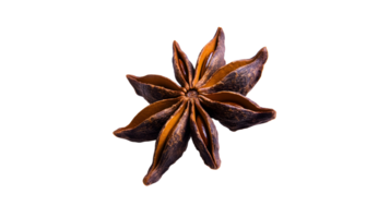 Aromatic star anise pod on transparent background perfect for culinary and design use png