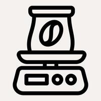 Coffee weighing scale icon vector