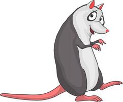 A funny possum with a smiling face vector