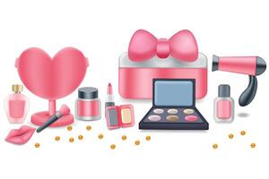 Cosmetics set realistic. Isolated on white background vector