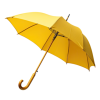 an open yellow umbrella on a transparent background png
