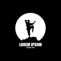 martial art logo template design vector