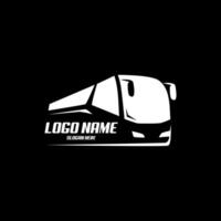 logo design bus transport with black background vector