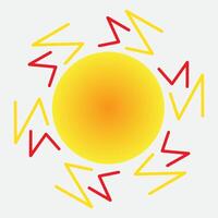 landscape effect sun line background vector
