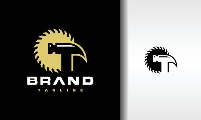 circular saw hammer logo