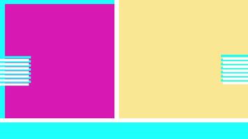 A pink and yellow square with a white square in the middle vector