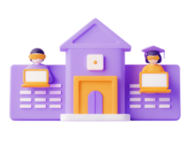 Abstract representation of online learning with tutorial concept. png