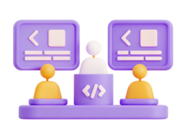 Abstract representation of coding and programming collaboration. png
