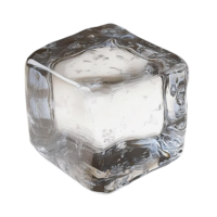 Transparent ice cube on transparent background png