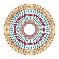 Ethnic round ornament in Aztec style. Tribal pattern. Ornamental round lace. Seamless Indian patterns. Round pattern of indigenous peoples of America, Aztecs, Mayans, Incas. For fabric, paper, textile vector