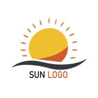 Sun logo design vector