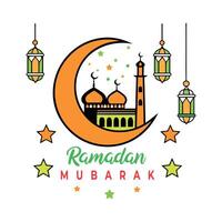 Ramdan mubarak design vector