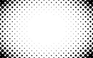 Black dot halftone in Rectangular frame, background. vector