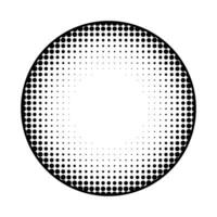 Black dots halftone in Circle shape element. vector