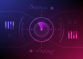 Futuristic virtual graphic touch user interface vector