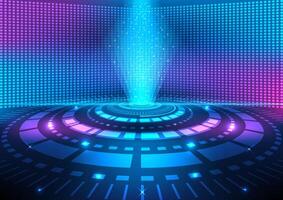 illustration of abstract technology hitech modern and dark gradient background vector