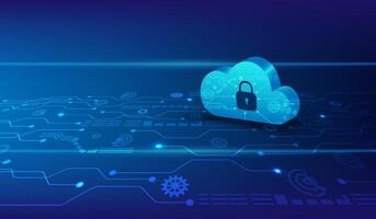 illustration of cloud 3d on computing technology background vector