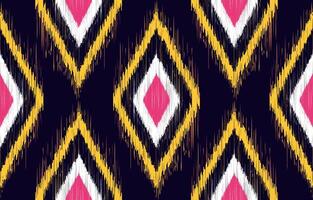 ikat Abstract Ethnic art. Seamless pattern in tribal vector
