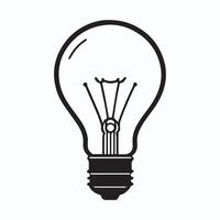 Light Bulb Icon - Electricity and Innovation Symbol vector