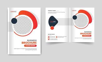 business brochure design cover template yellow color layout modern bi fold brochure presentation theme use for multipurpose abstract A4 size annual report or magazine cover theme for corporate vector
