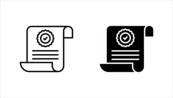 Insurance policy icon set. contract sign. Insurance policy symbol color editable. on a white background vector