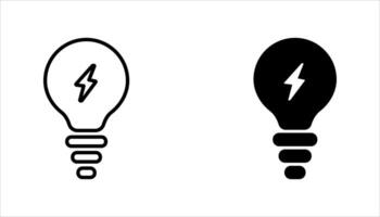 Lamp icon set. Light bulb icon , idea symbol, Symbol isolated white background, illustration, color editable vector