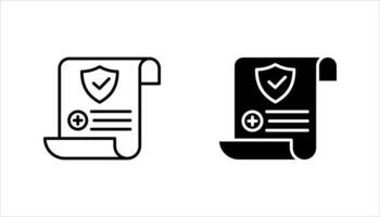 Insurance policy icon set. on a white background. vector