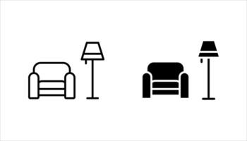 interior icon set, on a white background vector