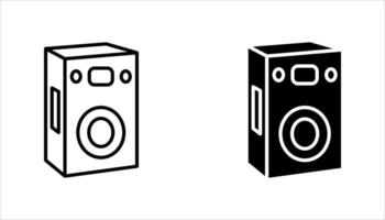 speaker icon set, on white background vector