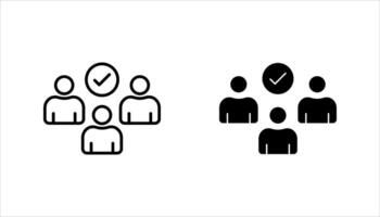 Teamwork Icon Set. Features editable icons for teamwork symbols, collaboration, cooperation, business team, employee, co-worker, and working, on a white background vector