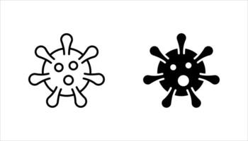 icon set of viruses and bacteria, on a white background vector