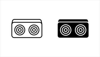 speaker icon set. on white background. vector