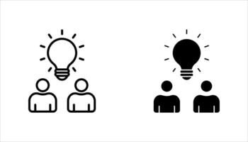 Teamwork Icon Set. on a white background. vector