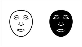 mask icon set. vector